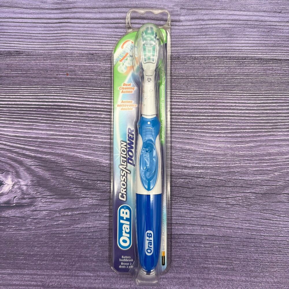 Oral B Toothbrush Cross Action Power Dual Clean Battery MEDIUM *READ DESCRIPTION
